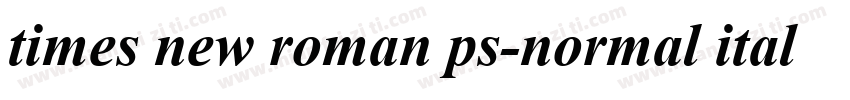 times new roman ps-normal italic字体转换